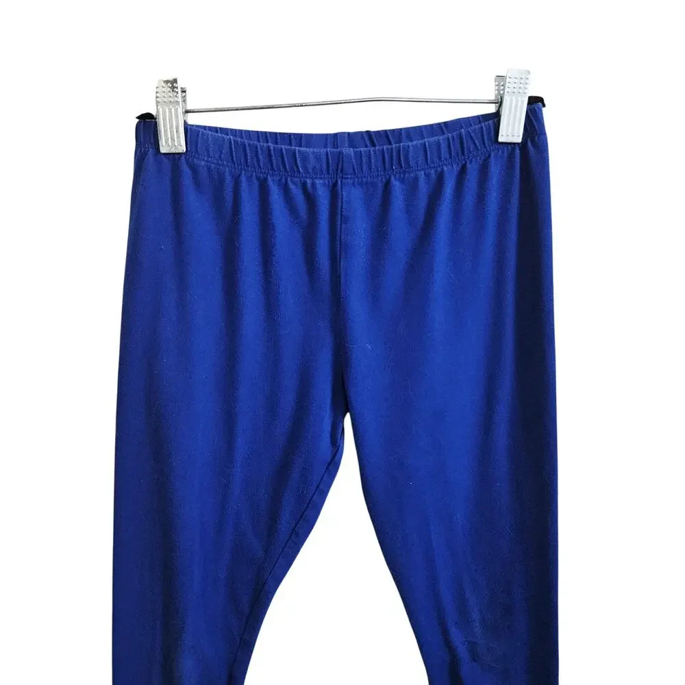 Childrens Place Size L 10/12 Leggings Navy Blue Simple Casual Basic Everyday